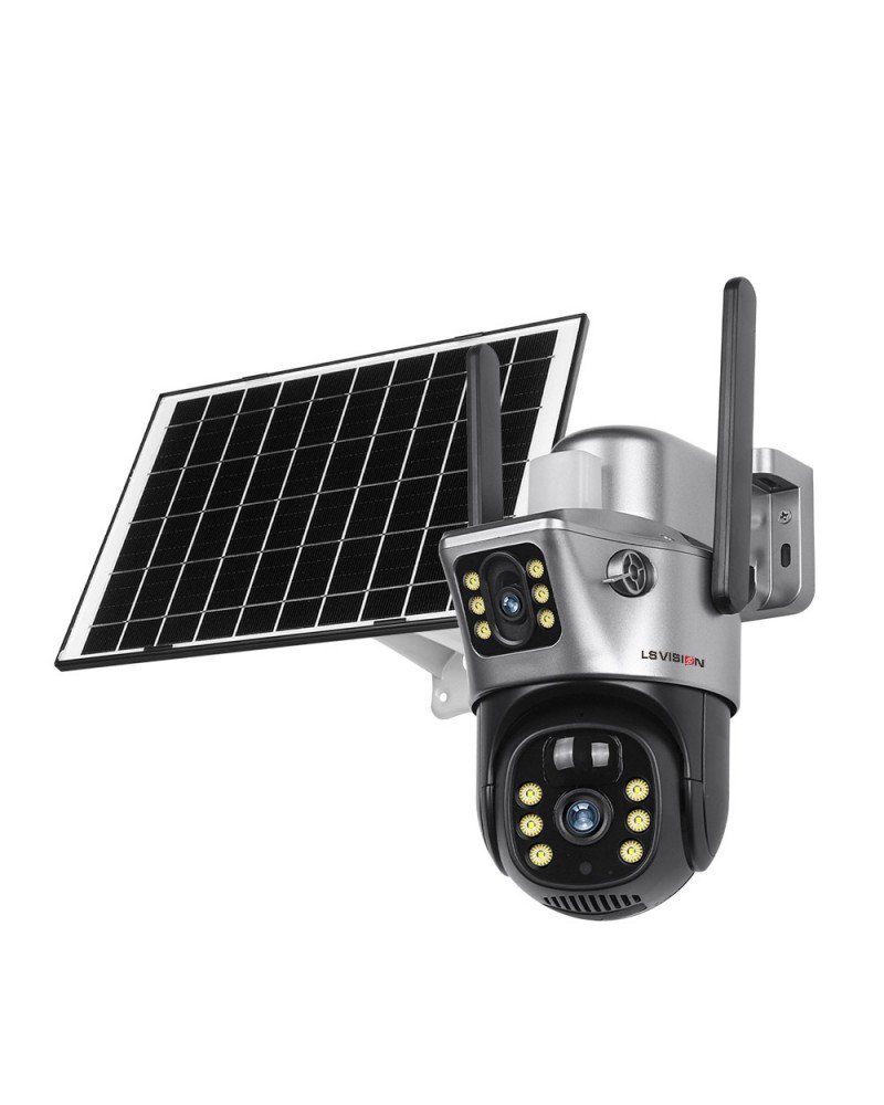 4G SIM Card Solar Dual Lens Camera