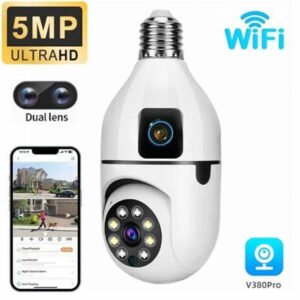 Dual Lens Bulb Wi-Fi Camera
